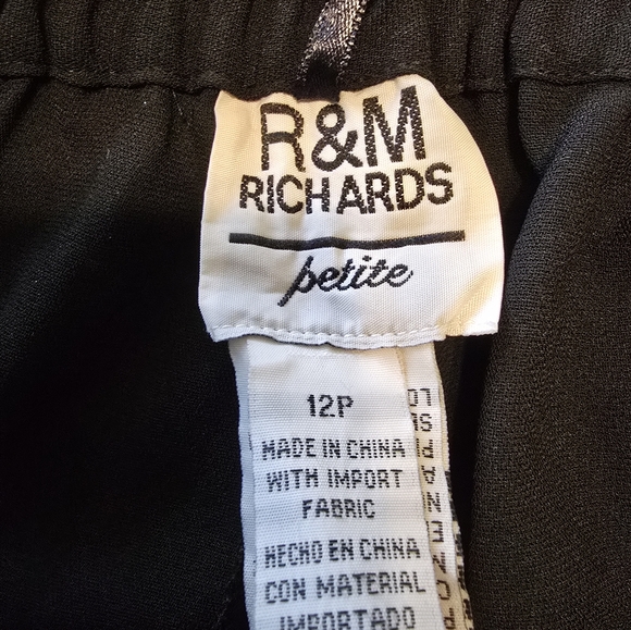 R&M Richards Men's Elegant Black Dress Pants - Picture 3 of 3